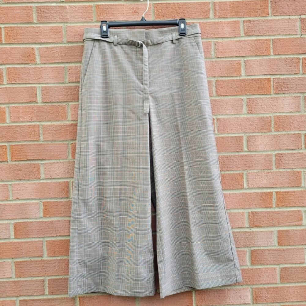 Ann Taylor belted Plaid Culottes Pants size 10